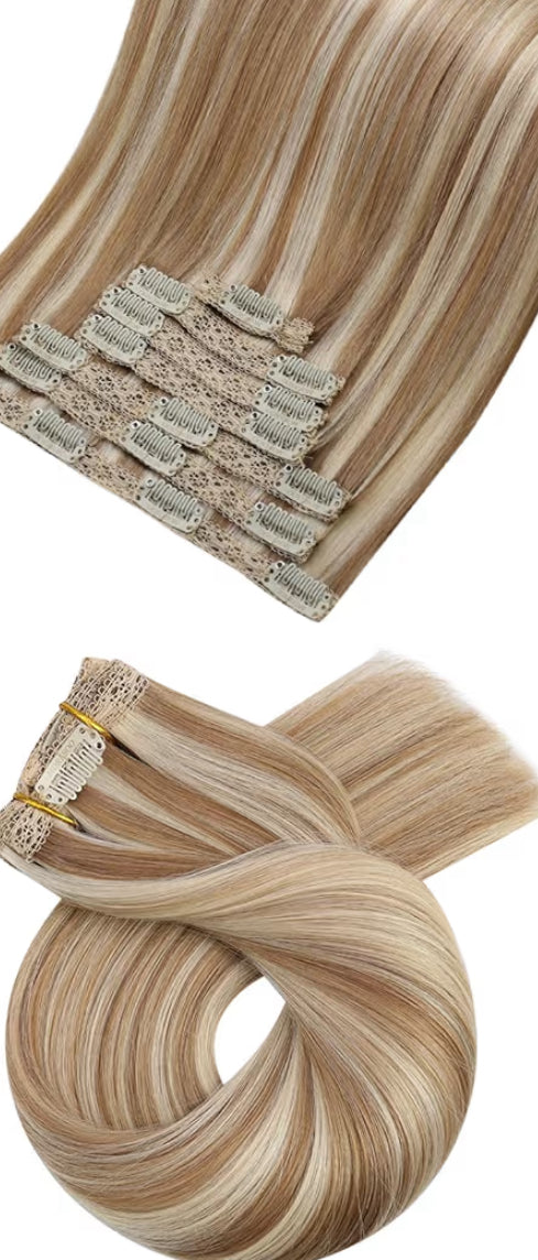 Clip In 24inch Human Hair Extensions 120g