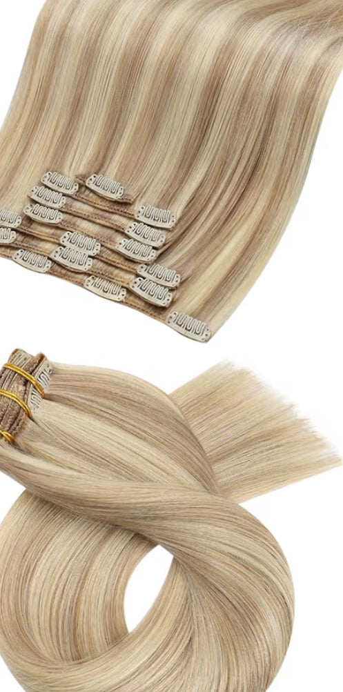 Clip In 24inch Human Hair Extensions 120g