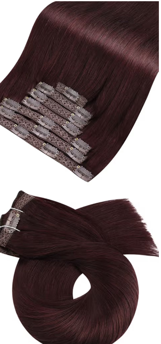 Clip In 24inch Human Hair Extensions 120g