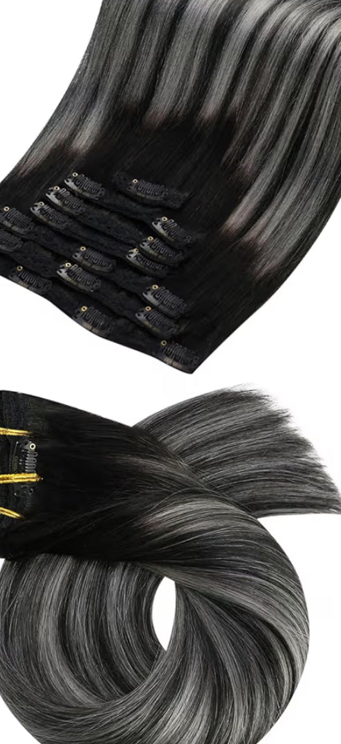 Clip In 24inch Human Hair Extensions 120g