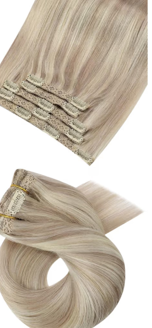 Clip In 24inch Human Hair Extensions 120g