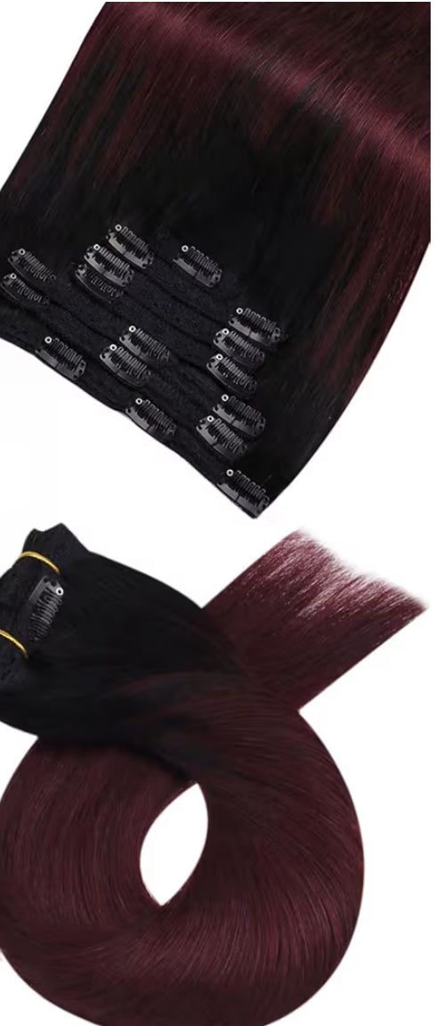 Clip In 24inch Human Hair Extensions 120g