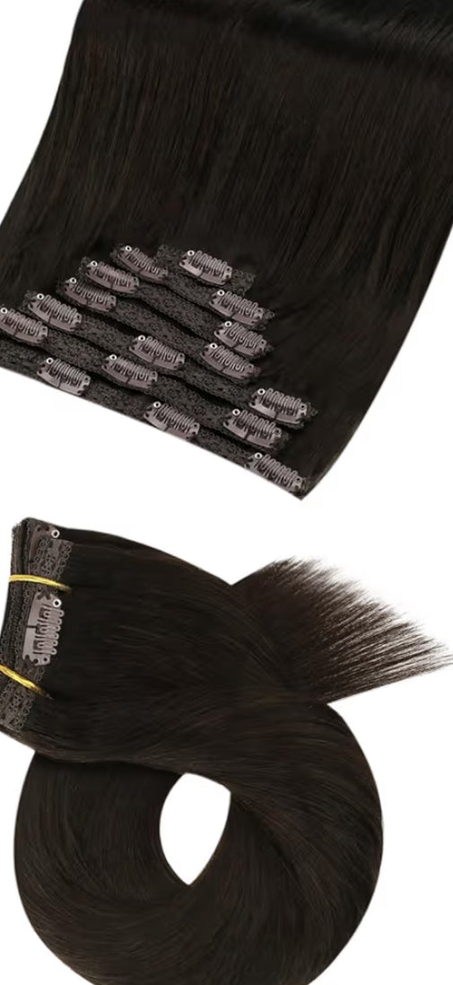 Clip In 24inch Human Hair Extensions 120g