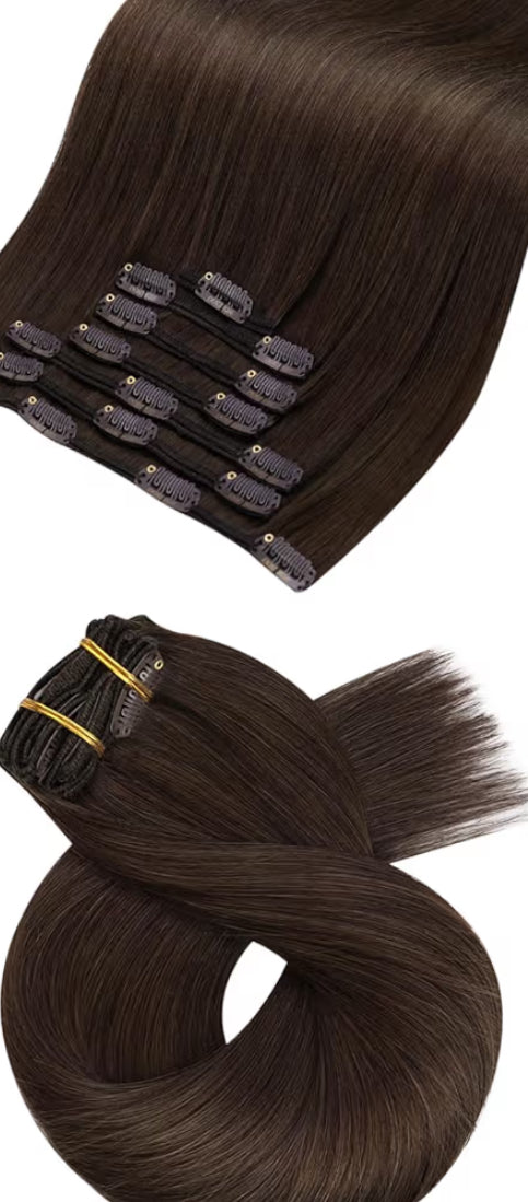 Clip In 24inch Human Hair Extensions 120g
