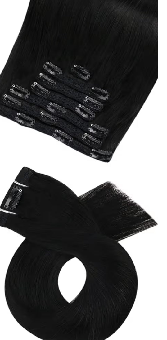 Clip In 24inch Human Hair Extensions 120g